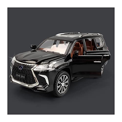 1: 24 für Lexus Lx570 SUV-Legierung Simulation 6 zu öffnende Türen Spielzeugauto-Modell für Jungen Erwachsene Geschenk Druckguss Fahrzeuge Modell(Schwarz) von TQMEAD