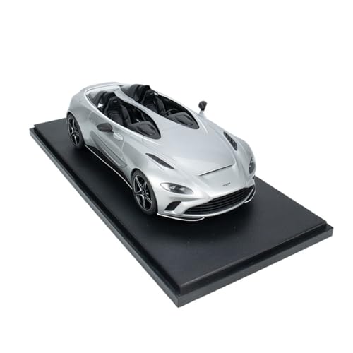 1:18 Für Aston Martin V12 2021 Silber Cabrio Legierung Auto Modell Kit Spielzeug Auto Urlaub Geschenk Hobby Sammlung Druckguss Fahrzeuge Modell von TQMEAD