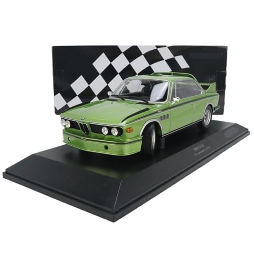 1:18 Für BMW 3.0 CSL 1973 Legierung Versiegelt Auto Modellbausatz Spielzeugauto Geschenk Kinder Erwachsene Hobby Sammlung Druckguss Fahrzeuge Modell(Grün) von TQMEAD