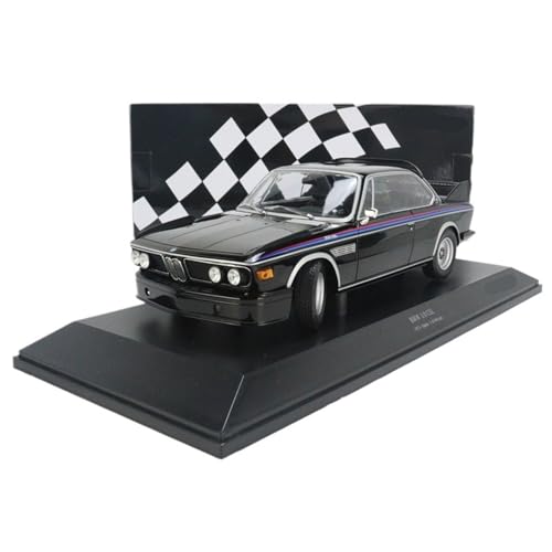 1:18 Für BMW 3.0 CSL 1973 Legierung Versiegelt Auto Modellbausatz Spielzeugauto Geschenk Kinder Erwachsene Hobby Sammlung Druckguss Fahrzeuge Modell(Schwarz) von TQMEAD