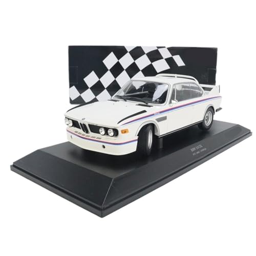 1:18 Für BMW 3.0 CSL 1973 Legierung Versiegelt Auto Modellbausatz Spielzeugauto Geschenk Kinder Erwachsene Hobby Sammlung Druckguss Fahrzeuge Modell(White) von TQMEAD
