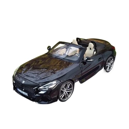 1:18 Für BMW Z4 2019 Silber Legierung Auto Simulation Modell Klassische Cabrio Sammlung Hobby Druckguss Fahrzeuge Modell(Black) von TQMEAD