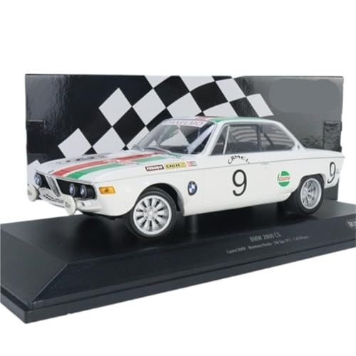 1:18 Für CS Rennwagen BMW 2800-HAXHE #9 Legierung Automodell Spielzeugauto Geschenk Kinder Erwachsene Hobby Druckguss Fahrzeuge Modell von TQMEAD