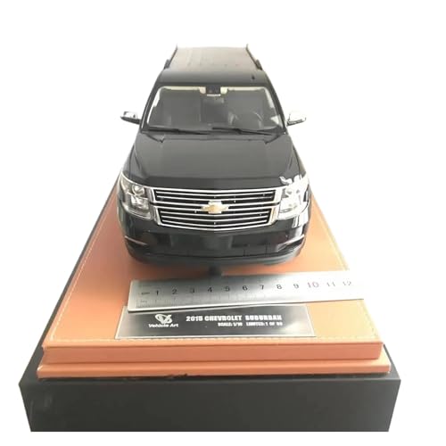 1:18 Für Chevrolet Suburban Schwarz Simulation Harz Auto Modell Hobby Sammlung Souvenirs Druckguss Fahrzeuge Modell von TQMEAD