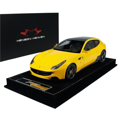 1:18 Für FF Vier Farbe Coupe Harz Auto Modell Ornament Fahrzeug Spielzeug Geschenk Druckguss Fahrzeuge Modell(Yellow) von TQMEAD