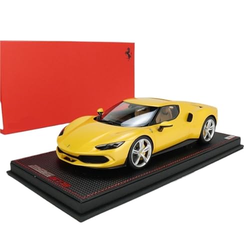 1:18 Für Ferrari Ferrari 296 GTB Gelbes Coupé Harz Automodell Spielzeugbausatz Hobbysammlung Druckguss Fahrzeuge Modell von TQMEAD