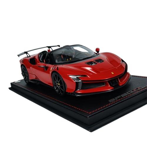 1:18 Für Ferrari SF90XX Stradale Roadster FEO41B Harz Auto Modell Ornament Fahrzeug Spielzeug Geschenk Druckguss Fahrzeuge Modell(Brown) von TQMEAD