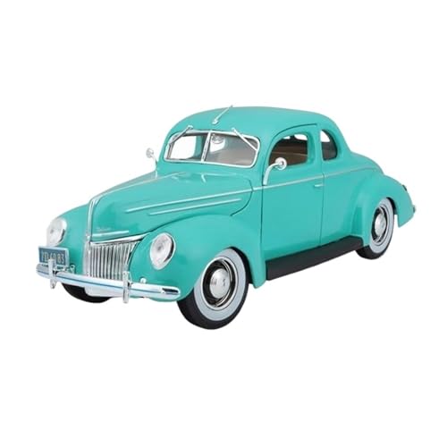 1:18 Für Ford Deluxe Coupe Rot Oldtimer Modell Sammlung Display Dekoration Souvenir Druckguss Fahrzeuge Modell(Green) von TQMEAD