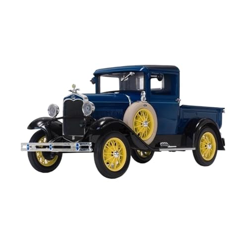 1:18 Für Ford Model A Pickup Truck Simulation Legierung Automodell Sammlung Souvenir Statische Anzeige Druckguss Fahrzeuge Modell(Blue) von TQMEAD