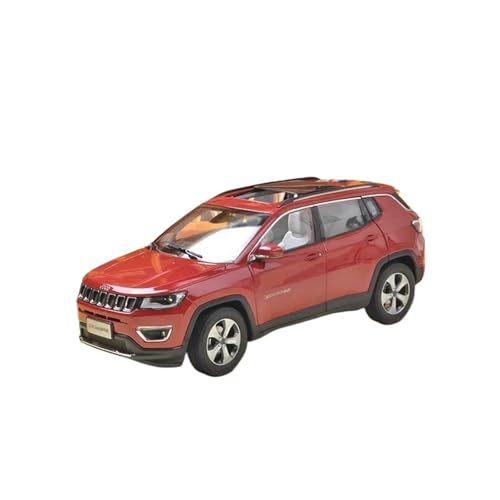 1:18 Für Jeeps Compass 2017 SUV Legierung Auto Modell Desktop Dekoration Sammlung Display Druckguss Fahrzeuge Modell(Red) von TQMEAD