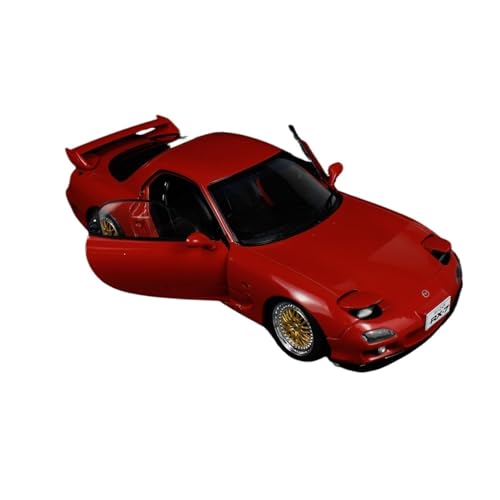 1:18 Für Mazda RX7 FD RS S181060 Rot Coupe Legierung Auto Modell Spielzeug Auto Geschenk Kinder Erwachsene Hobby Druckguss Fahrzeuge Modell von TQMEAD