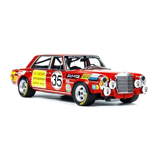 1:18 Für Mercedes-Benz 300 SEL 6.8 Red Pig 1971 Legierung Automodell Ornament Metall Fahrzeug Spielzeug Geschenk Druckguss Fahrzeuge Modell(Rot) von TQMEAD