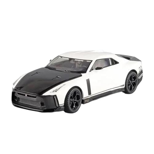 1:18 Für Niaasn GTR 50 Legierung Auto Modell Sound Und Licht Dekoration Sammlung Display Druckguss Fahrzeuge Modell(White) von TQMEAD