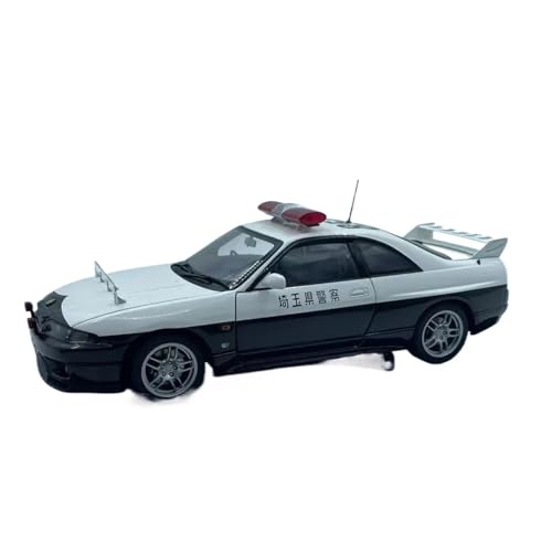 1:18 Für Nissan Skyline GT-R R33 Japanisches Polizeiauto Legierungsmodelle Sammlung Souvenir Dekoration Druckguss Fahrzeuge Modell von TQMEAD
