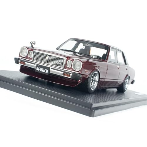 1:18 Für Toyota Mark II Sedan Grande MX41 Metallic Rot Harz Auto Modell Ornament Fahrzeug Spielzeug Geschenk Druckguss Fahrzeuge Modell von TQMEAD