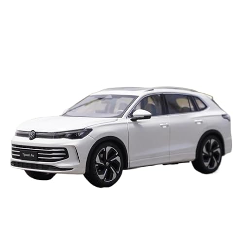 1:18 Für VW Tiguan L PRO SUV Legierung Automodell Druckguss Metallfahrzeuge Sammlung Souvenir Druckguss Fahrzeuge Modell(White) von TQMEAD