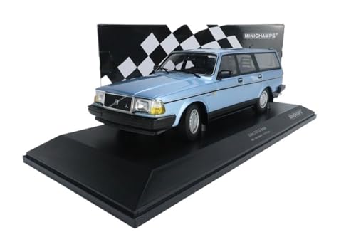 1:18 Für Volvo 240 GL 1986 Versiegelt Legierung Auto Modell Spielzeug Auto Geschenk Sammlung Kinder Erwachsene Hobby Druckguss Fahrzeuge Modell(Blau) von TQMEAD