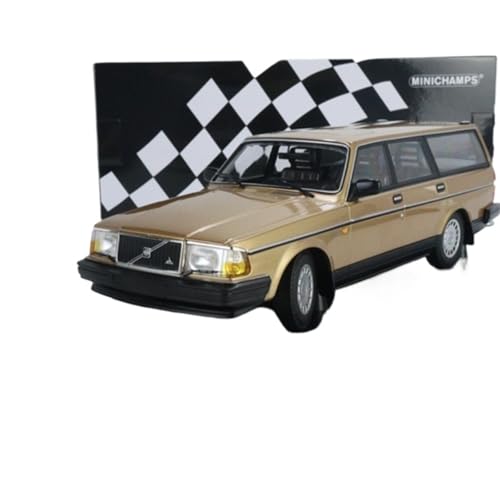 1:18 Für Volvo 240 GL 1986 Versiegelt Legierung Auto Modell Spielzeug Auto Geschenk Sammlung Kinder Erwachsene Hobby Druckguss Fahrzeuge Modell(Brass) von TQMEAD