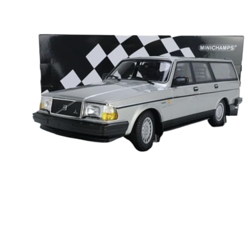 1:18 Für Volvo 240 GL 1986 Versiegelt Legierung Auto Modell Spielzeug Auto Geschenk Sammlung Kinder Erwachsene Hobby Druckguss Fahrzeuge Modell(Silber) von TQMEAD