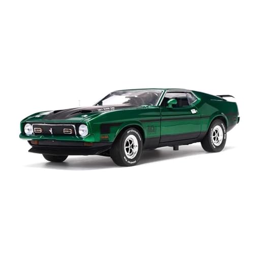 1:18 für 1971 Ford Mustang Mach Legierung Automodell Weihnachtsüberraschungen und statische Dekorationen(Green) von TQMEAD