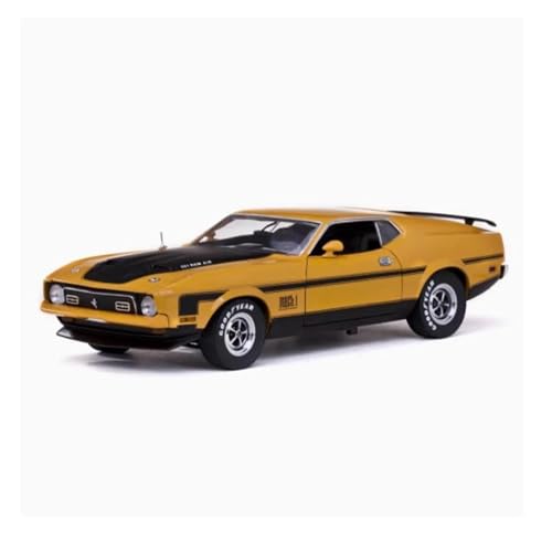 1:18 für 1971 Ford Mustang Mach Legierung Automodell Weihnachtsüberraschungen und statische Dekorationen(Yellow 2) von TQMEAD