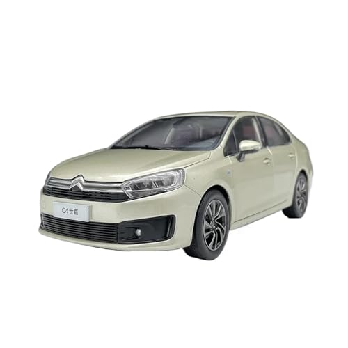 1:18 für Citroen C4 Diecast Legierung Auto Modell Sammlung Souvenir Statische Dekorationen Display(Gold) von TQMEAD