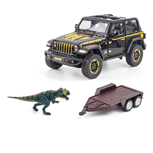 1:20 for Jeep Wrangler Dinosaurier Paletten Set Legierung Geländewagen Modell Spielzeug Sammlung Geschenk Handwerk Druckguss Fahrzeuge Modell(Taglia unica) von TQMEAD