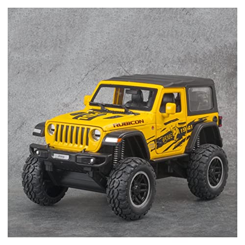 1:20 for Jeep Wrangler-Rubicon Riesenrad Geschlossene Überdachung Legierung Geländewagen Modell Spielzeug Sammlung Geschenk Handwerk Druckguss Fahrzeuge Modell(6) von TQMEAD
