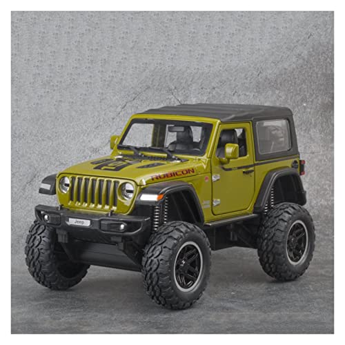 1:20 for Jeep Wrangler-Rubicon Riesenrad Geschlossene Überdachung Legierung Geländewagen Modell Spielzeug Sammlung Geschenk Handwerk Druckguss Fahrzeuge Modell(8) von TQMEAD