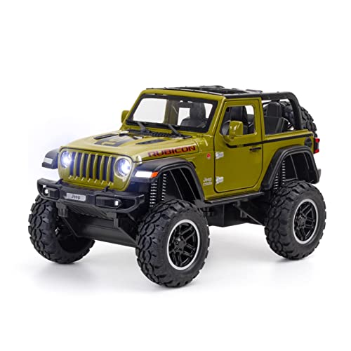1:20 for Jeep Wrangler-Rubicon Riesenrad Geschlossene Überdachung Legierung Geländewagen Modell Spielzeug Sammlung Geschenk Handwerk Druckguss Fahrzeuge Modell(Taglia unica) von TQMEAD