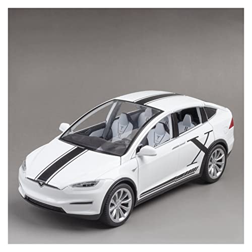 1:20 for Tesla Model X Neue Energielegierung Sportwagenmodell Sound Und Licht Pullback Boy Collection Geschenk Spielzeugauto Druckguss Fahrzeuge Modell(3) von TQMEAD