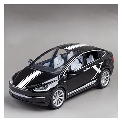 1:20 for Tesla Model X Neue Energielegierung Sportwagenmodell Sound Und Licht Pullback Boy Collection Geschenk Spielzeugauto Druckguss Fahrzeuge Modell(4) von TQMEAD