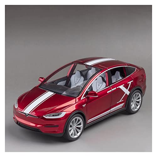 1:20 for Tesla Model X Neue Energielegierung Sportwagenmodell Sound Und Licht Pullback Boy Collection Geschenk Spielzeugauto Druckguss Fahrzeuge Modell(5) von TQMEAD