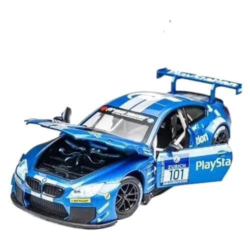 1:24 Für BMW M6 GT3 Simulation Legierung Auto Modell Sammlung Ornament Dekoration Druckguss Fahrzeuge Modell(Blue) von TQMEAD