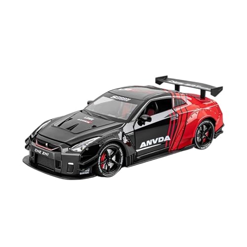 1:24 Für Spray Nissan GT Super Auto Simulation Rennwagen Back Force Sound Und Licht Spielzeug Druckguss Fahrzeuge Modell(Blau) von TQMEAD