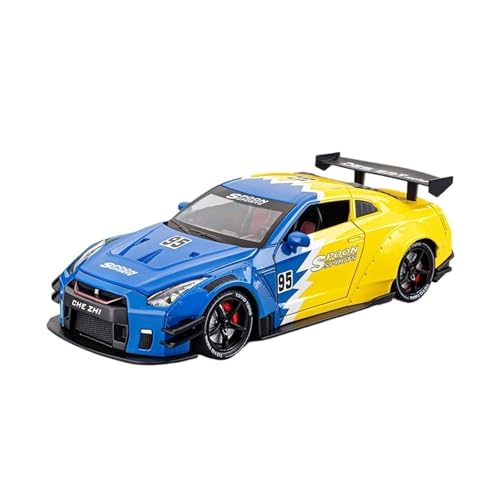 1:24 Für Spray Nissan GT Super Auto Simulation Rennwagen Back Force Sound Und Licht Spielzeug Druckguss Fahrzeuge Modell(Schwarz) von TQMEAD