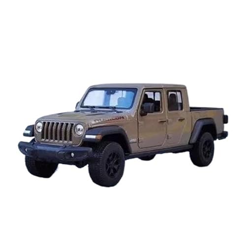 1:24 für Wrangler Jeep 2020 Pickup Truck Cross-Country Druckguss Legierung Auto Modell Ornamente(Brown) von TQMEAD