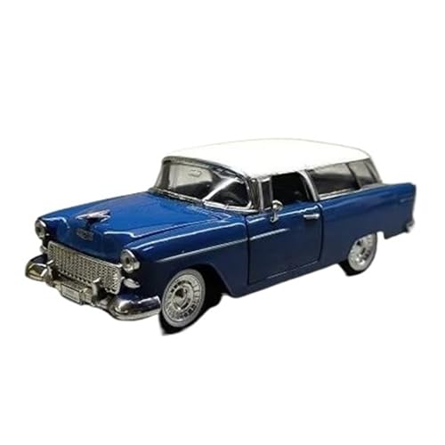 1:32 Für Chevrolet 1955 Legierung Automodell Blaue Karosserie Weißes Dach Vier Türen Vintage Dekorative Souvenirs Druckguss Fahrzeuge Modell von TQMEAD