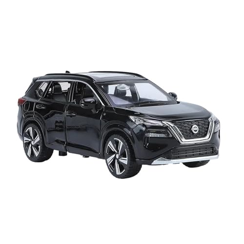 1:32 Für Nissan X-Trail SUV Legierung Auto Modell Sound Und Licht Desktop Dekoration Sammlung Display Druckguss Fahrzeuge Modell(Black) von TQMEAD