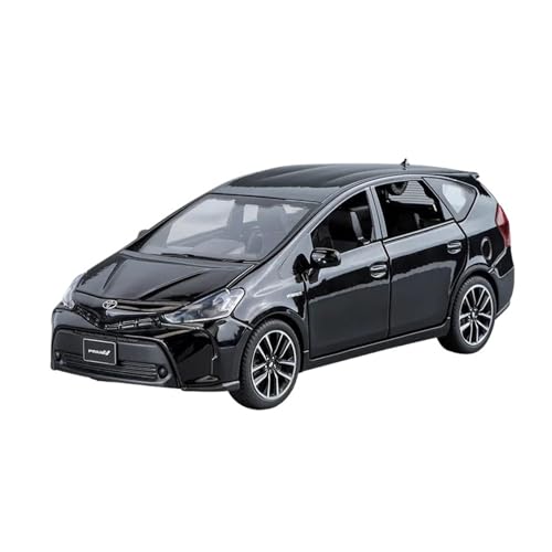 1:32 Für Prius SUV Simulation Legierung Automodell Sound Und Licht Pull Back Spielzeug Souvenirs Druckguss Fahrzeuge Modell(Black) von TQMEAD