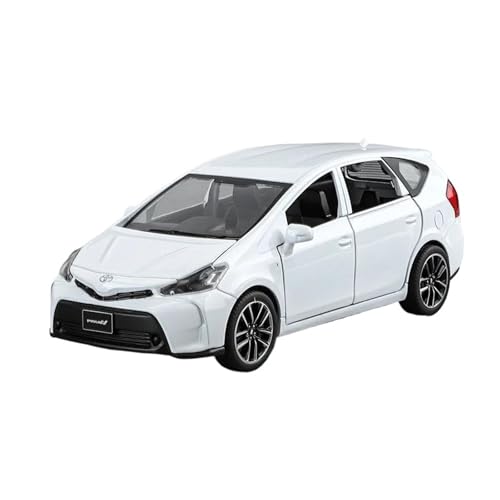 1:32 Für Prius SUV Simulation Legierung Automodell Sound Und Licht Pull Back Spielzeug Souvenirs Druckguss Fahrzeuge Modell(White) von TQMEAD
