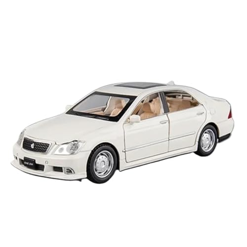 1:32 Für Toyota Crown Klassische Auto Legierung Modell Sound Und Licht Dekoration Sammlung Display Druckguss Fahrzeuge Modell(White) von TQMEAD