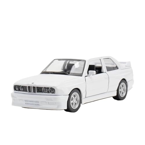 1:36 Für BMW M3 1987 Legierung Diecast Auto Modell Pull Back Funktion Hobby Sammlung Dekoration Druckguss Fahrzeuge Modell(White) von TQMEAD