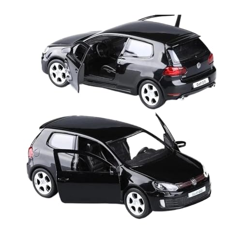 1:36 Für Golf 6 GTI Simulation Legierung Auto Modell Sammlung Ornament Dekoration Druckguss Fahrzeuge Modell(Black) von TQMEAD