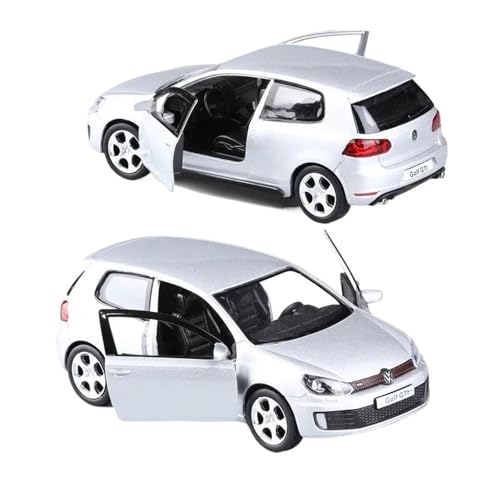 1:36 Für Golf 6 GTI Simulation Legierung Auto Modell Sammlung Ornament Dekoration Druckguss Fahrzeuge Modell(Silver) von TQMEAD