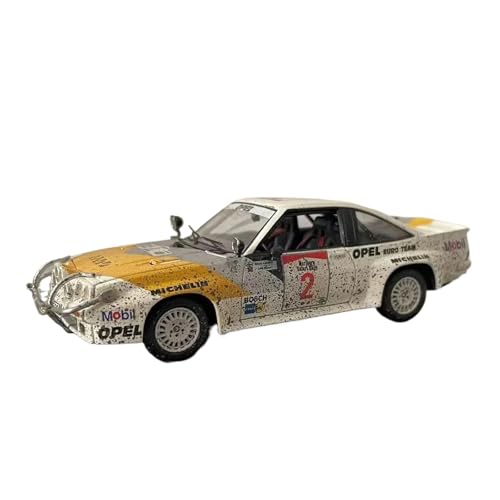 1:43 Für Opel Manta B400 Rallyeauto Nr. 2 Schlammversion Legierungsautomodell Statisches Ornament Souvenirsammlung Druckguss Fahrzeuge Modell von TQMEAD