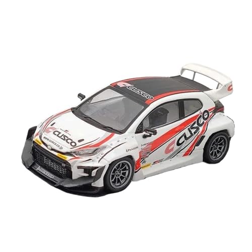 1:43 Für Pandem GR Yaris Cusco Weiß Legierung Auto Modell Dekoration Ornamente Druckguss Fahrzeuge Modell von TQMEAD