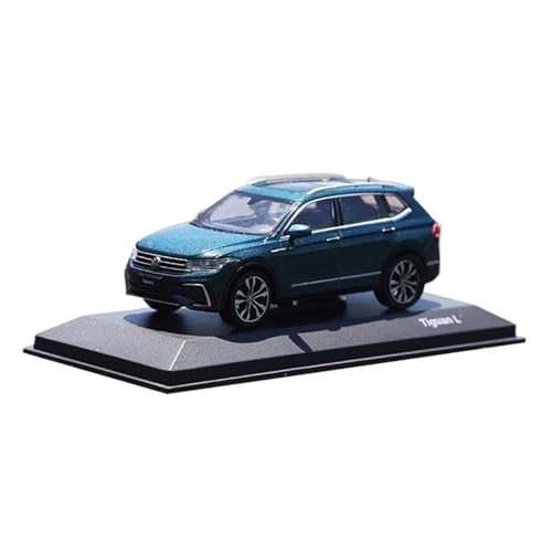 1:43 Für Volkswagen TIGUAN L 2022 Blau SUV Legierung Diecast Fahrzeug Modell Sammlung Souvenir von TQMEAD