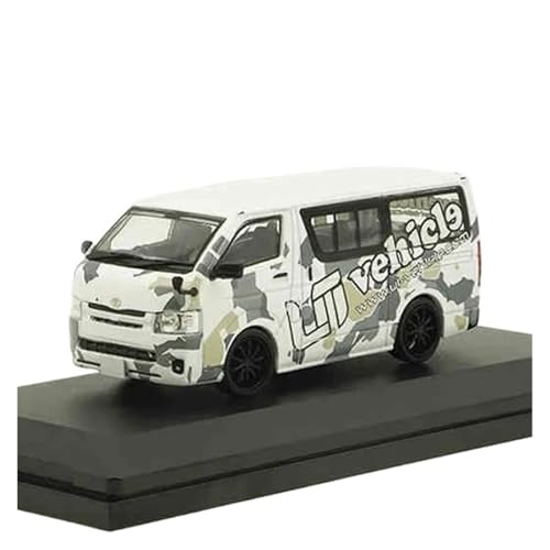 1:43 für Toyota HIACE Statische druckguss Legierung Auto Modell Reise Version Ornamente Souvenirs(White) von TQMEAD