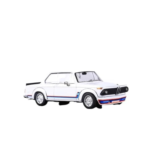 1:64 Für BMW 2002 Turbo Klassische Legierung Auto Modell Auto Desktop Display Raum Dekoration Druckguss Fahrzeuge Modell(White) von TQMEAD